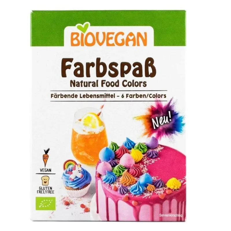 Bucuria culorilor colorant BIO pentru prajituri, 6 x 8g, Biovegan — preț și oferte
