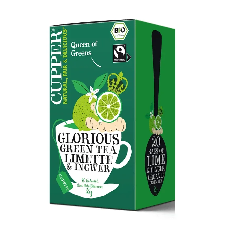 Ceai Eco verde lamaie, ghimbir Cupper, 35g, Allos Hof — preț și oferte