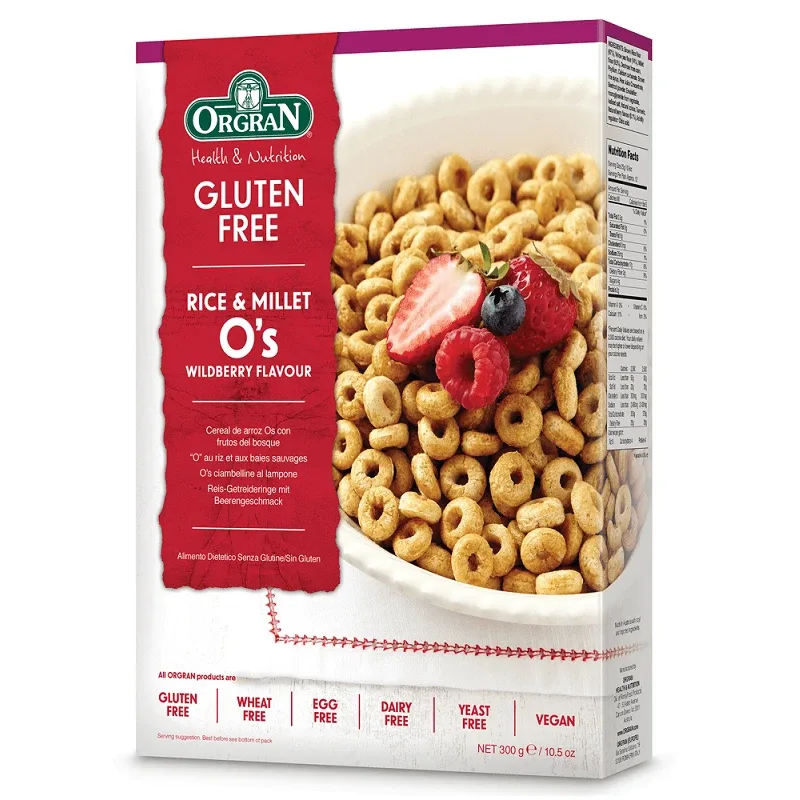 Cereale din orez si mei cu aroma de fructe de padure, 300 g, Orgran — preț și oferte
