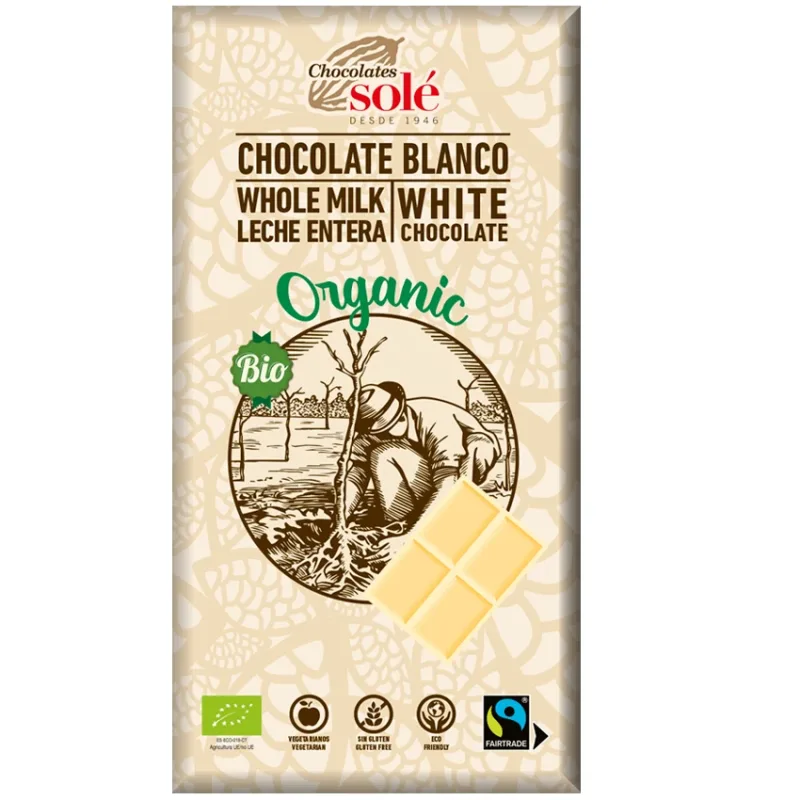 Ciocolata alba ecologica, 100g, Pronat — preț și oferte