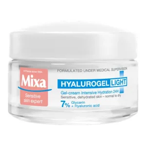Crema intens hidratanta 24h cu acid hialuronic pentru piele normal-uscata Hyalurogel Light, 50 ml, Mixa