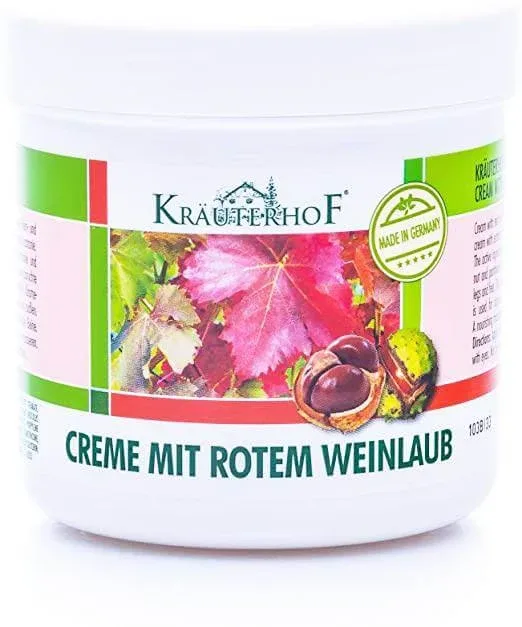 Cremă pentru picioare cu castane și viță de vie roșie, 250 ml, Krauterhof  — preț și oferte
