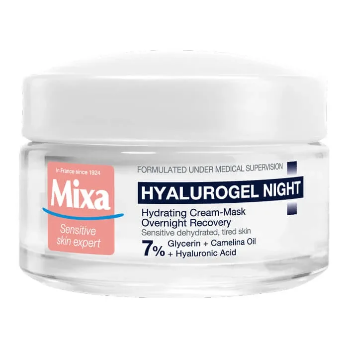 Crema-masca hidratanta de noapte cu acid hialuronic Hyalurogel, 50 ml, Mixa — preț și oferte