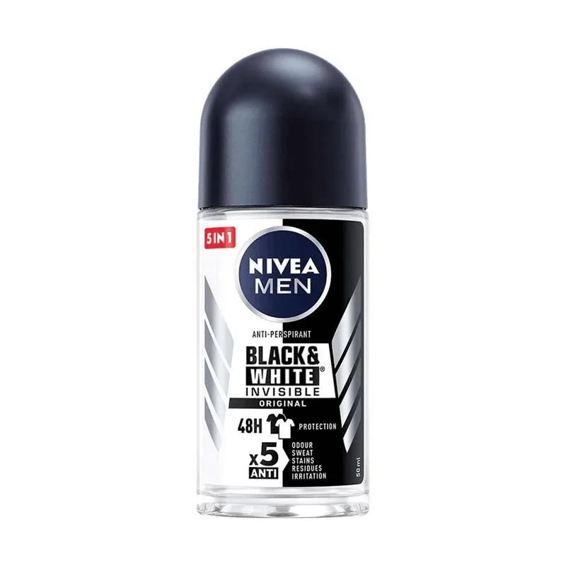 Deodorant roll-on pentru barbati Black & White Invisible Power, 50 ml, Nivea — preț și oferte