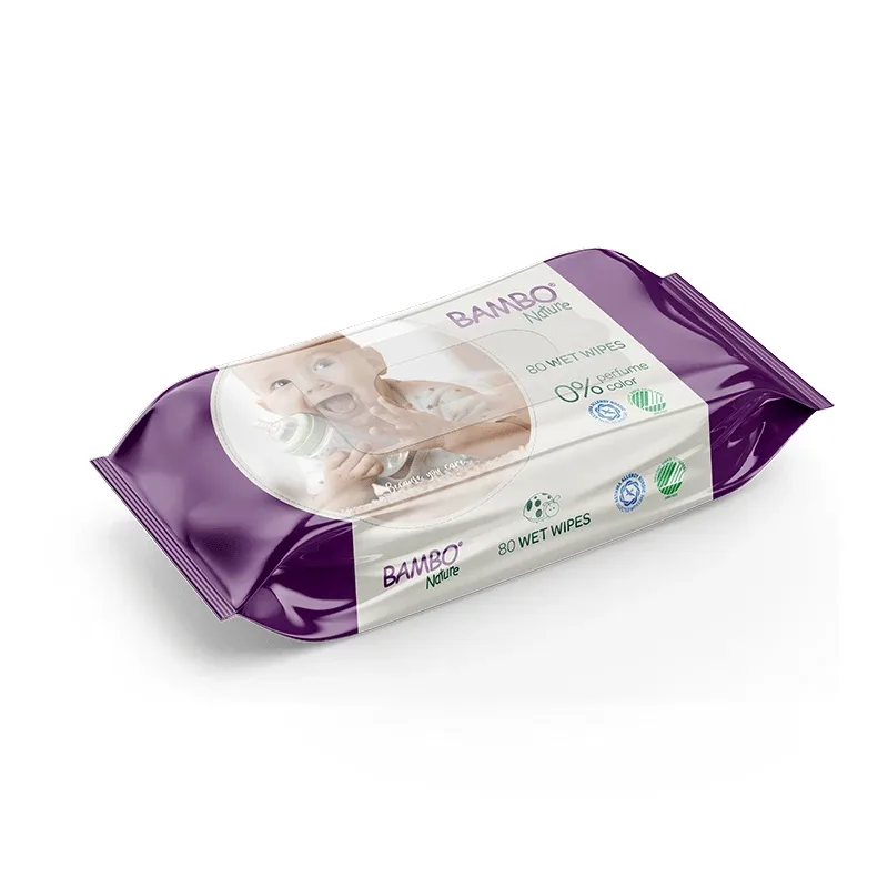 Șervețele umede fără parfum, 80 bucati, Bambo Nature — preț și oferte