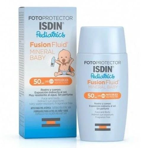 Isdin Fusion Fluid mineral de protectie solara pentru copii cu SPF 50, 50 ml Isdinceutics De — preț și oferte