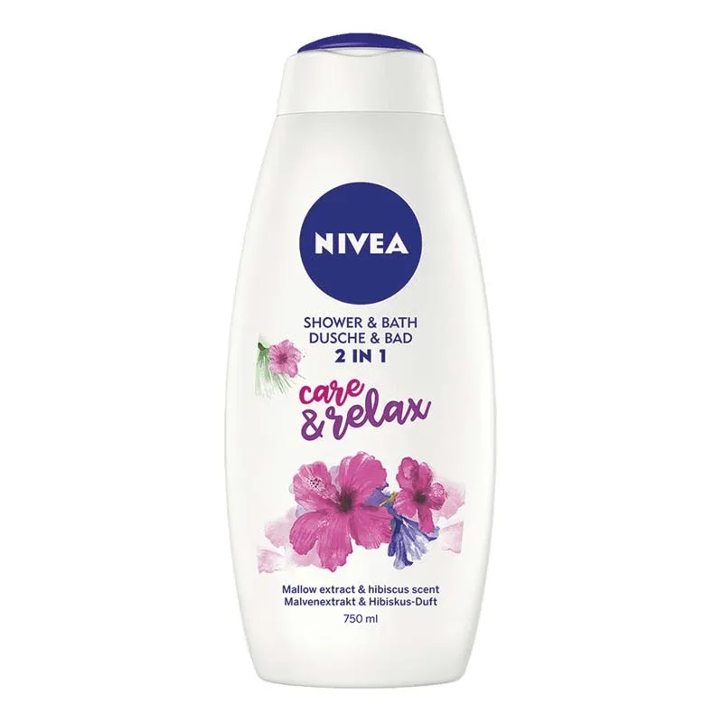 Gel de dus 2 in 1 Care & Relax, 750 ml, Nivea — preț și oferte