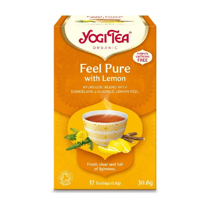 Ceai cu papadie si lamaie Feel Pure, 17 plicuri, Yogi Tea — preț și oferte