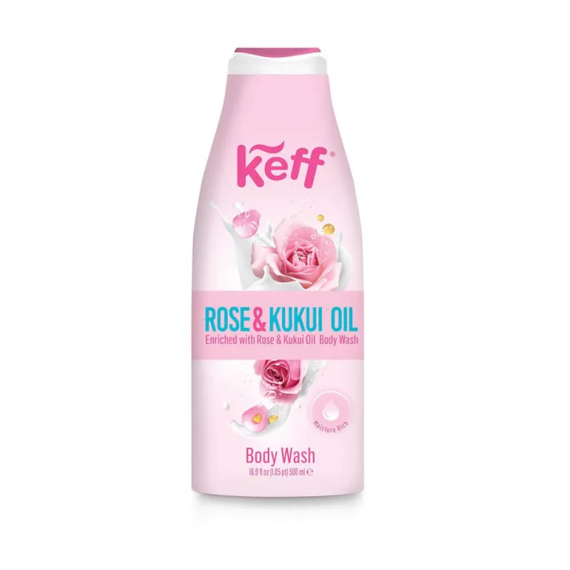 Gel de dus Rose & Kukui Oil Keff, 500 ml, Sano — preț și oferte