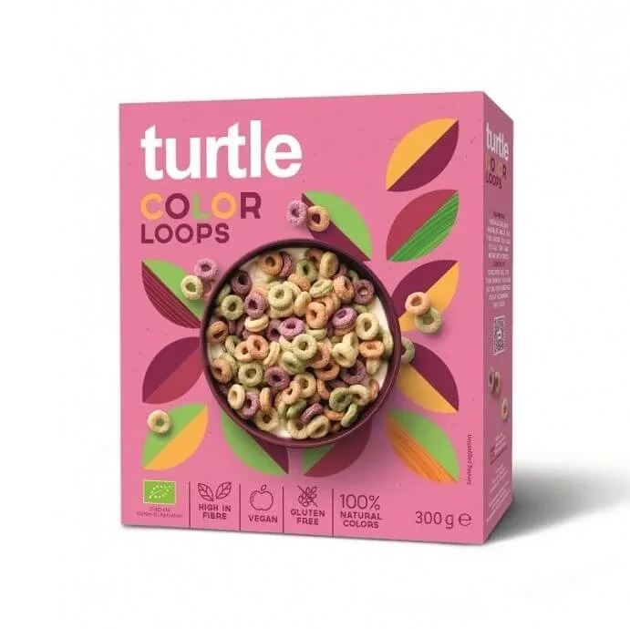 Inele colorate multicereale eco, fara gluten, 300g, Turtle — preț și oferte