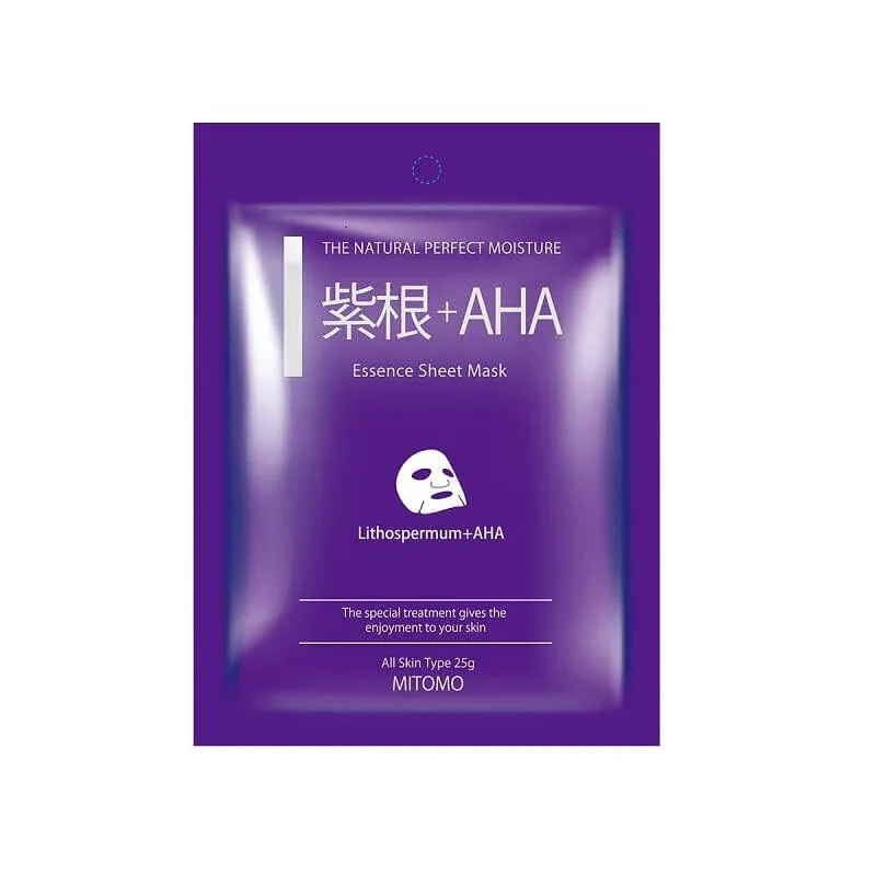 Mască de faţă cu AHA si Lithospermum, 25 g, Mitomo — preț și oferte