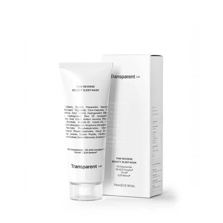 Masca de noapte anti-aging cu Niacinamide si Retinol, 75 ml, Transparent Lab — preț și oferte