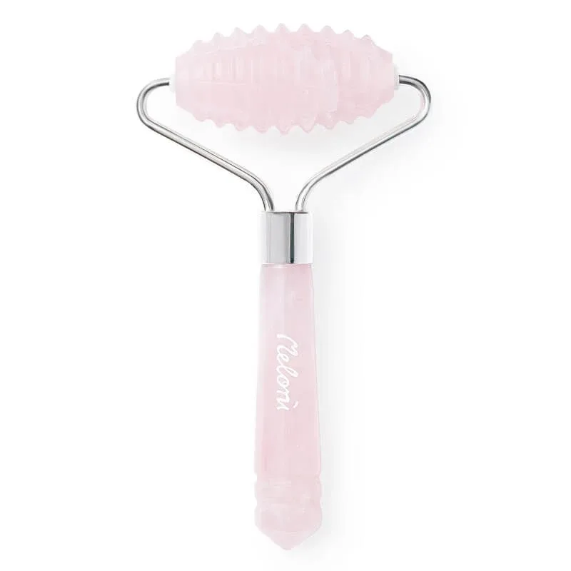 Mini Rola texturata de masaj facial din quartz roz, Meloni Care — preț și oferte