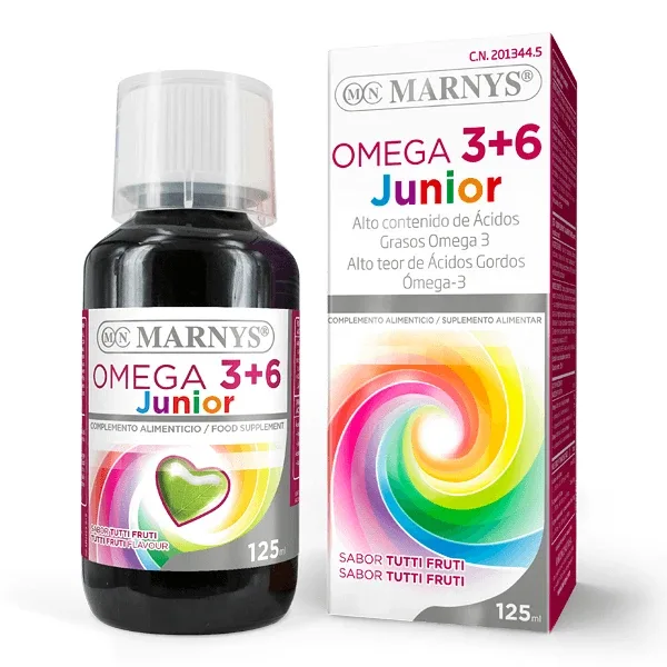 Omega 3+6 Junior, 100% Vegan, 125 ml, Marnys — preț și oferte