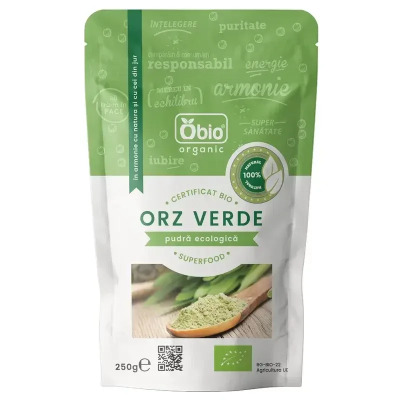 Orz verde pulbere bio, 250g, Obio — preț și oferte