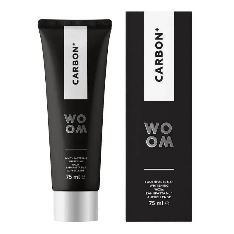 Pasta de dinti pentru albire cu cărbune activ Carbon+, 75 ml, Woom — preț și oferte