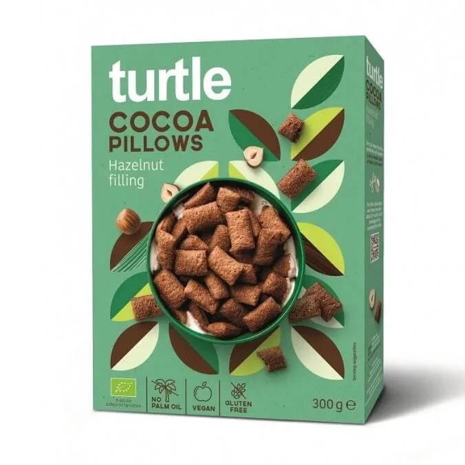 Pernute crocante eco cu umplutura de crema de alune, fara gluten, 300g, Turtle — preț și oferte