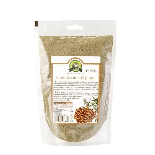 Semințe de cânepă pisate, 250 g, Carmita Classic — preț și oferte