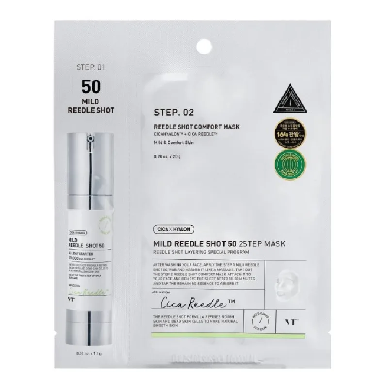 Masca de fata ica Mild Reedle Shot 50 2-Step, 1.5g+25g, VT Cosmetics — preț și oferte