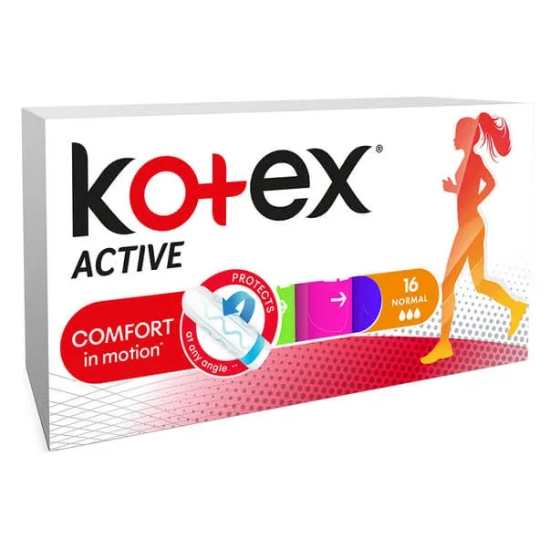 Tampoane Normal Active, 16 bucati, Kotex — preț și oferte
