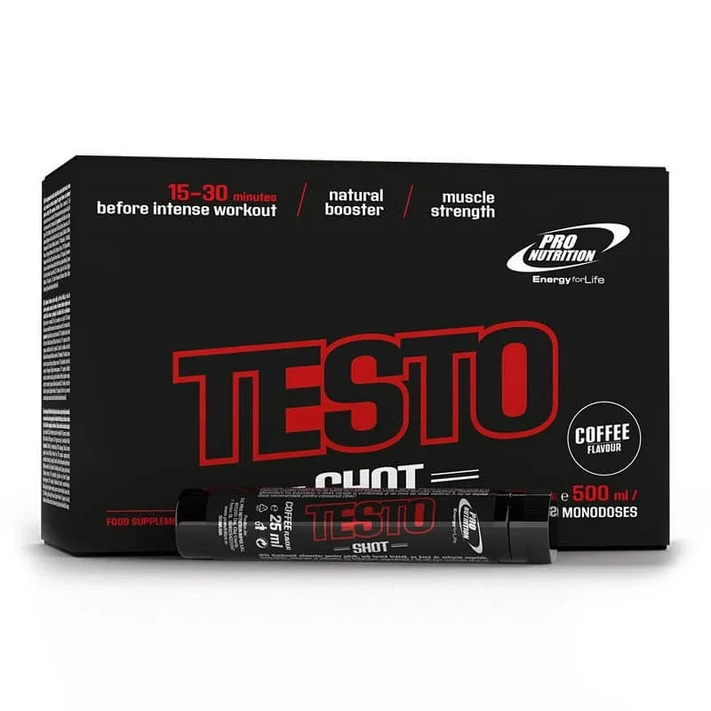 Testo Shot, 20 fiole, Pro Nutrition — preț și oferte