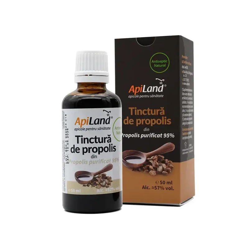 Tinctura de propolis purificat 95%, 50 ml, Apiland — preț și oferte