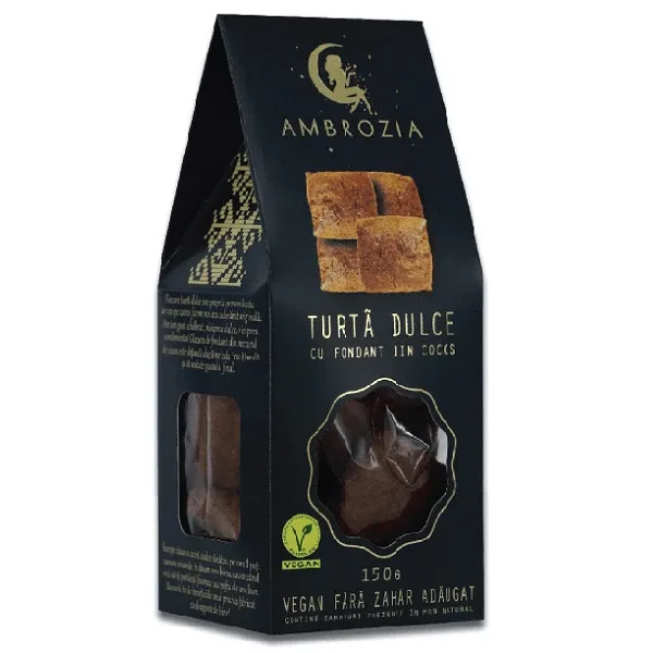 Turta dulce cu fondant din cocos, 150 g, Hiper Ambrozia — preț și oferte