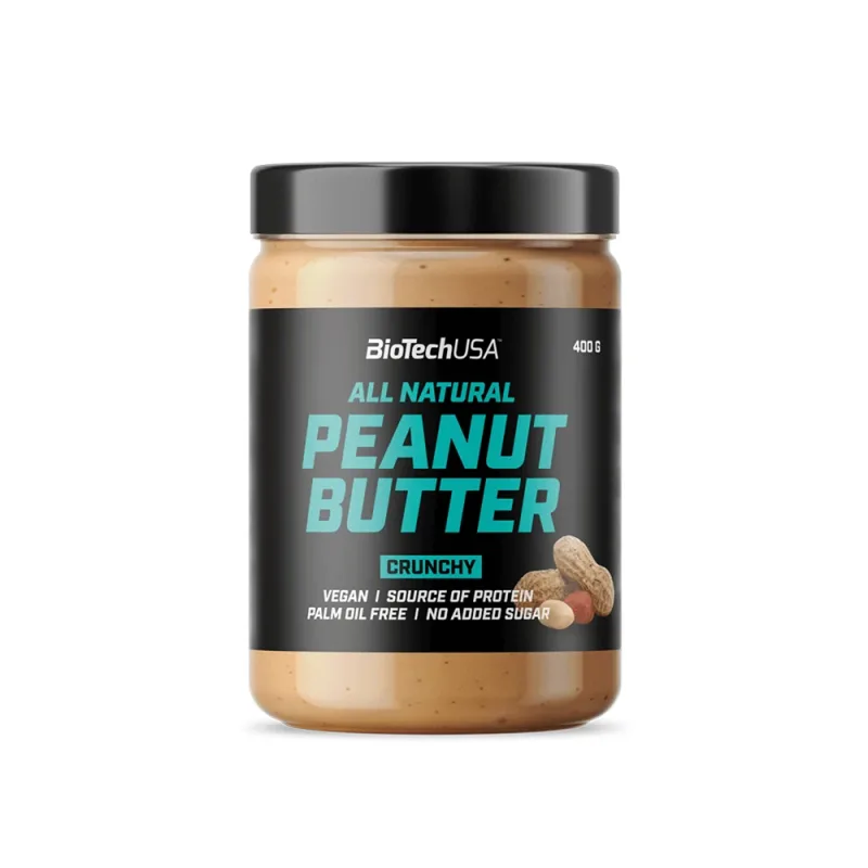 Unt de arahide Crunchy, 400 grame, BioTechUSA — preț și oferte