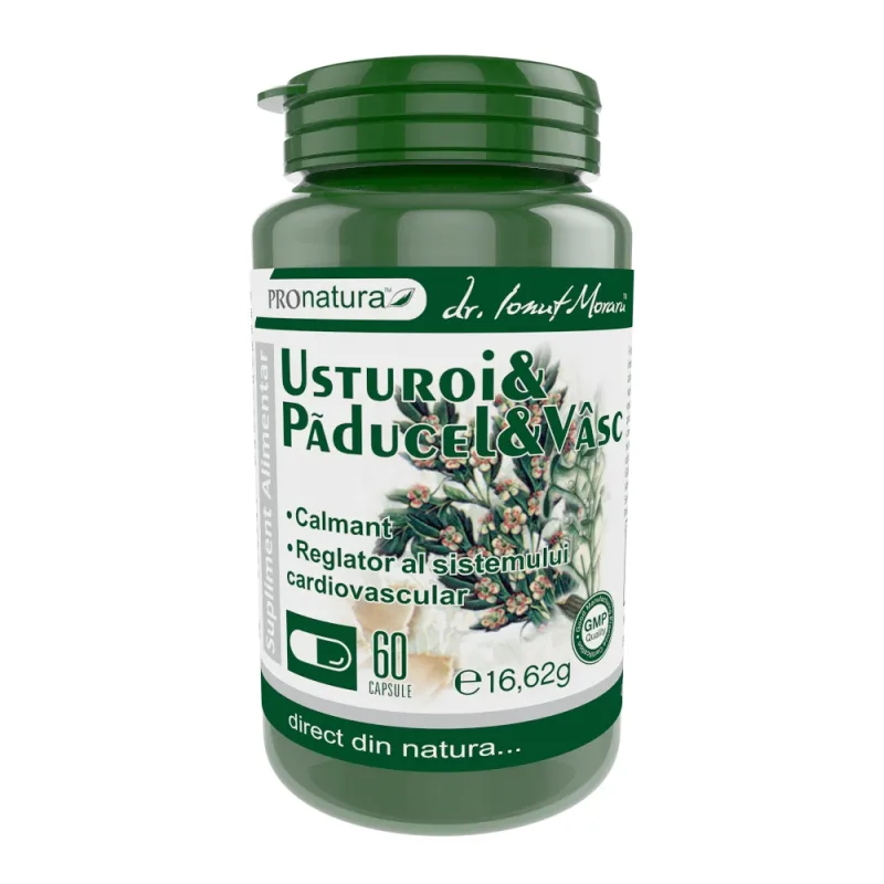 Usturoi Paducel si Vasc, 60 capsule, Pro Natura — preț și oferte