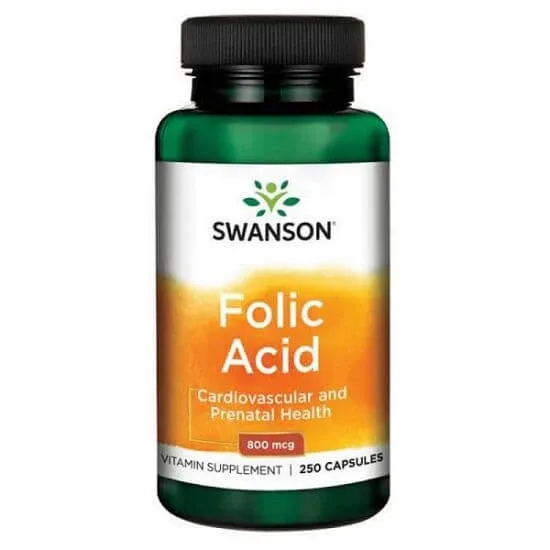 Acid Folic 800 mcg, 250 capsule, Swanson — preț și oferte