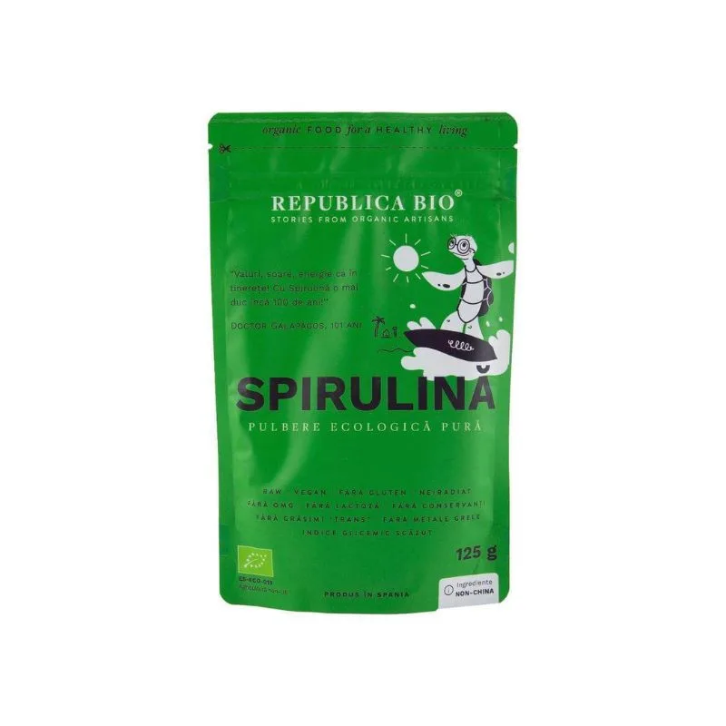 Republica BIO Spirulina, pulbere ecologica pura, 125g — preț și oferte