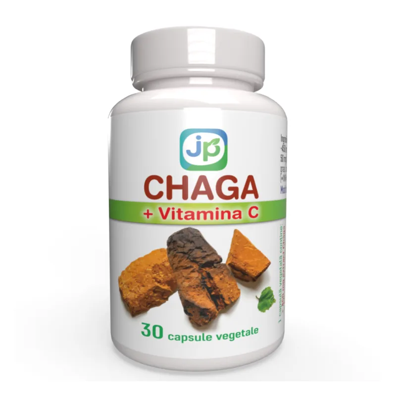 Chaga 450 + Vitamina C, 60 capsule vegetale, Justin Pharma — preț și oferte