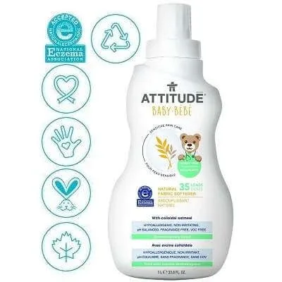 Balsam de rufe Sensitive Skin, 35 spălări, 1L, Attitude — preț și oferte
