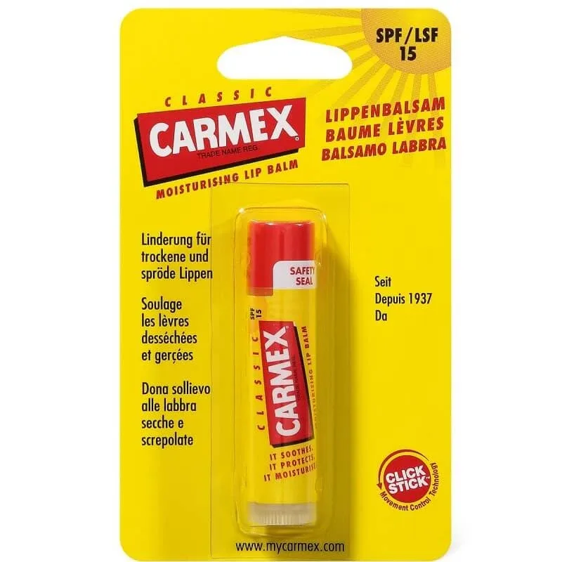 Balsam reparator pentru buze uscate si crapate cu SPF 15, 4,25 gr, Carmex — preț și oferte