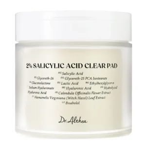 Dischete pentru ten infuzate cu 2% acid salicilic Clear Pad, 65 bucati, Dr. Althea