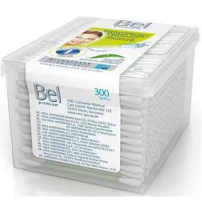 Bețișoare igienice cu Aloe Bel Premium, 300buc, Hartmann — preț și oferte
