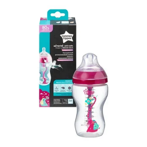 Biberon anticolici +3 luni cu senzor de temperatura, 340 ml, Tommee Tippee — preț și oferte