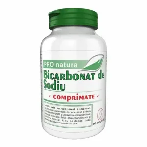 Biocarbonat de Sodiu, 60 comprimate, Pro Natura