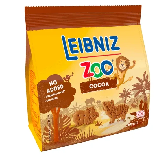 Biscuiti cu cacao Zoo, 100 g, Leibniz — preț și oferte
