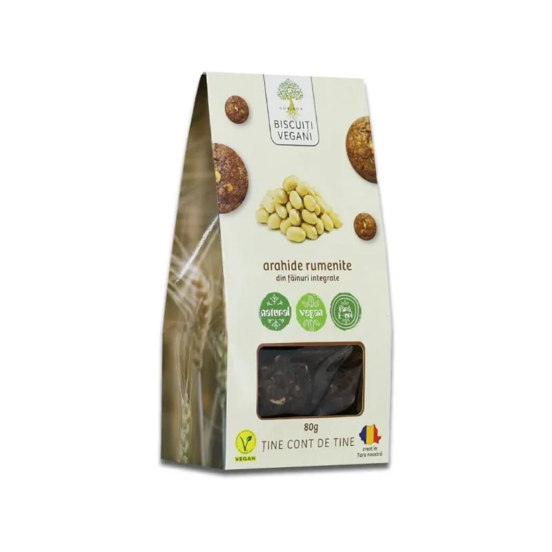 Biscuiti vegani cu arahide rumenite, 80 gr, Govinda — preț și oferte