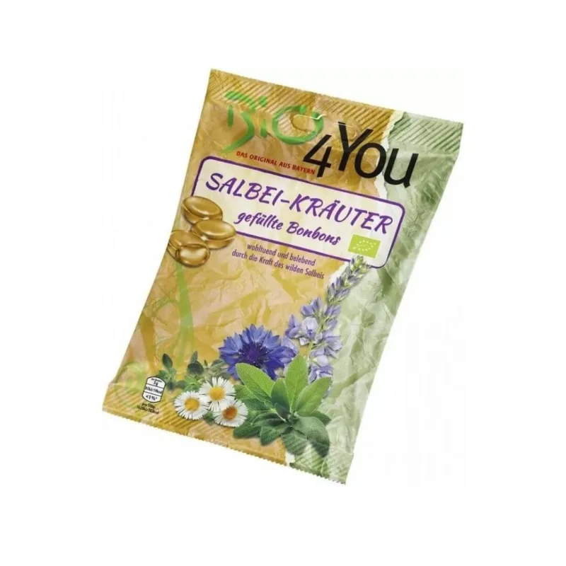 Bomboane cu salvie si plante, 75 gr, Bio4you — preț și oferte