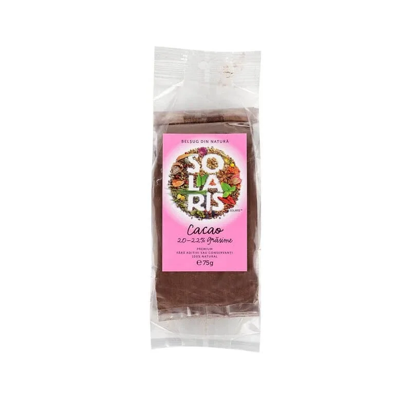 Cacao 22 % grasimi, 75 g, Solaris — preț și oferte