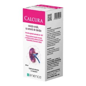 Calcura solutie orala cu aroma de lamaie, 300 ml, Sanience