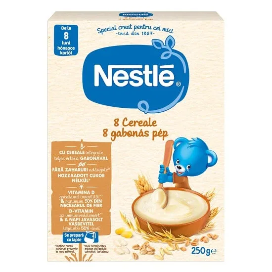 Cereale cu vitamine si minerale, +8 luni, 250 g, Nestle — preț și oferte