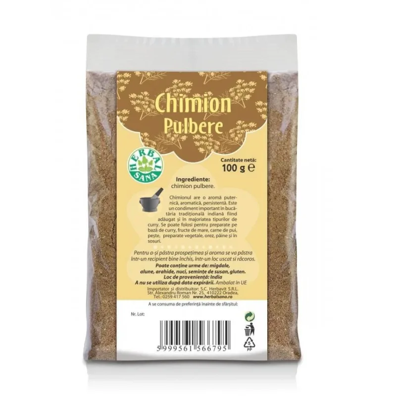 Chimion pulbere, 100 gr, Herbal Sana — preț și oferte