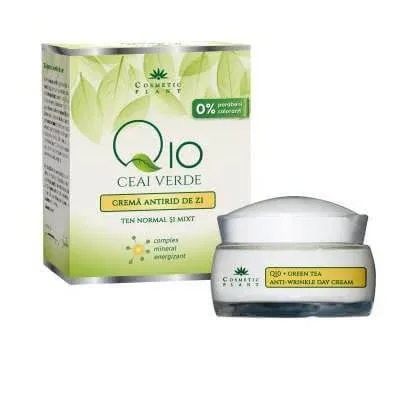 Crema antirid de zi cu ceai verde Q10, 50 ml, Cosmetic Plant — preț și oferte