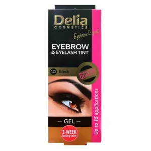 Crema coloranta pentru gene si sprancene Black, 15 ml, Delia Cosmetics