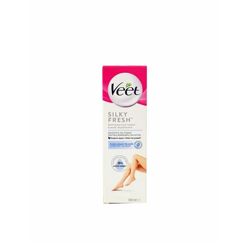 Crema depilatoare pentru piele sensibila, 100 ml, Silky Fresh, Veet — preț și oferte