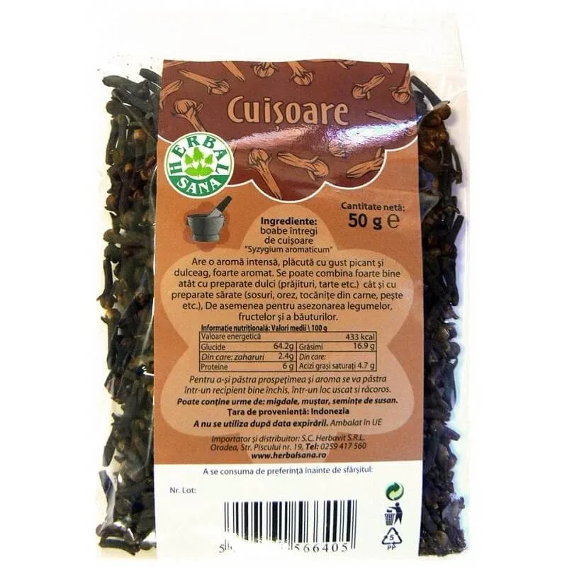Cuisoare, 50 g, Herbal Sana — preț și oferte