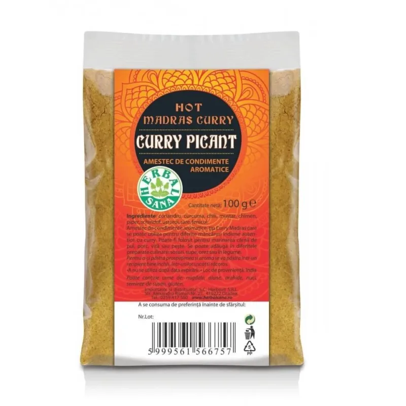 Curry picant, 100 gr, Herbal Sana — preț și oferte